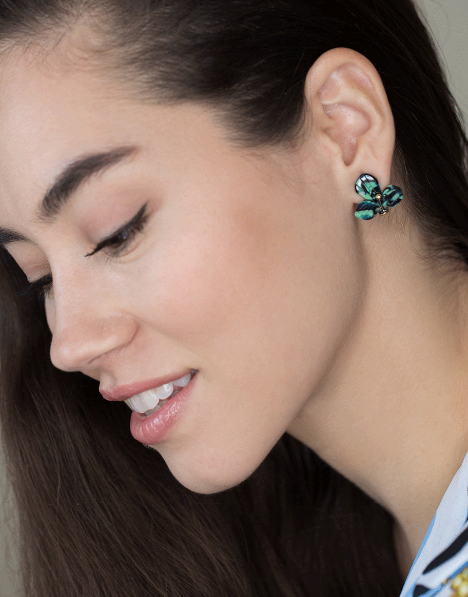 LELE SADOUGHI DESIGNS-Trillium Button Studs-PISTACH