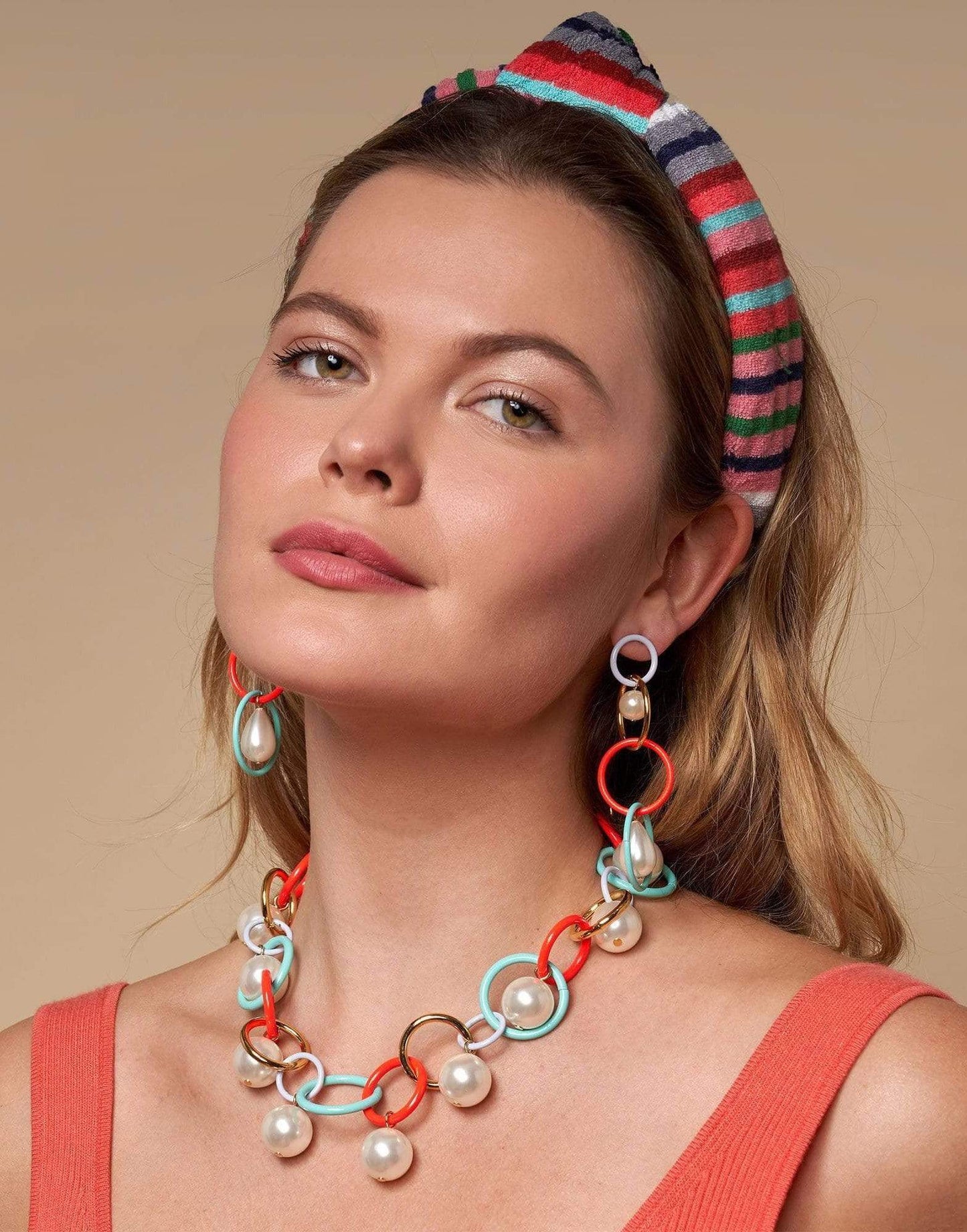 LELE SADOUGHI DESIGNS-Linear Teardrop Earrings-RED