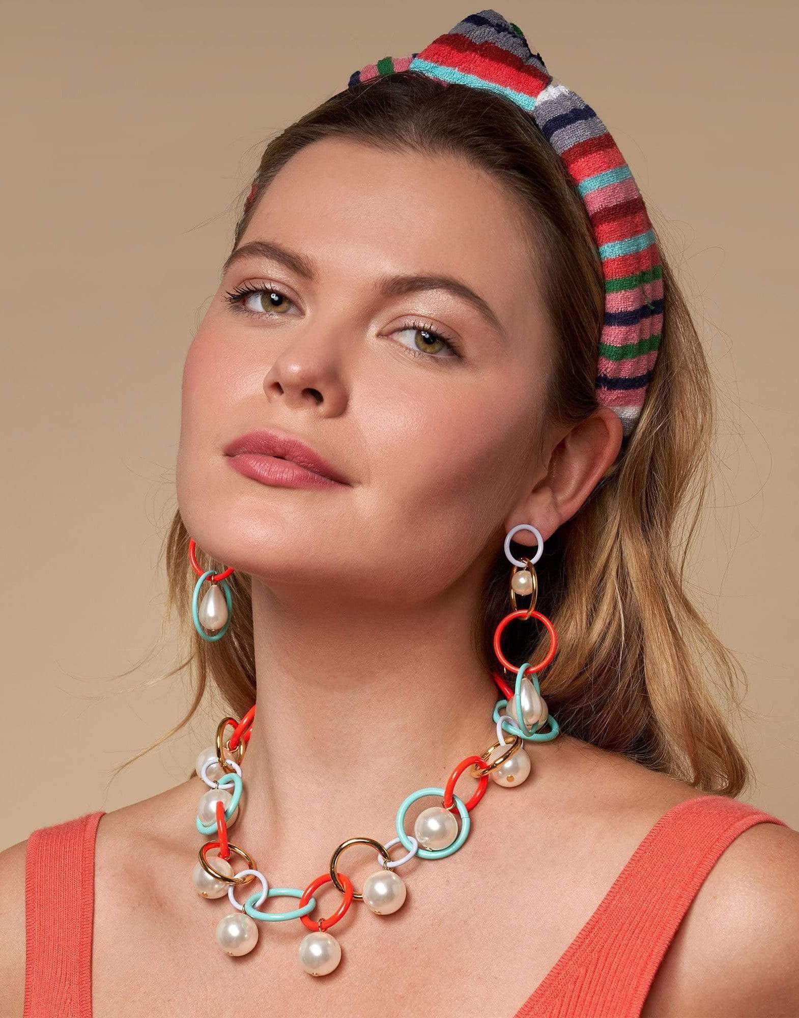 LELE SADOUGHI DESIGNS-Linear Teardrop Earrings-RED