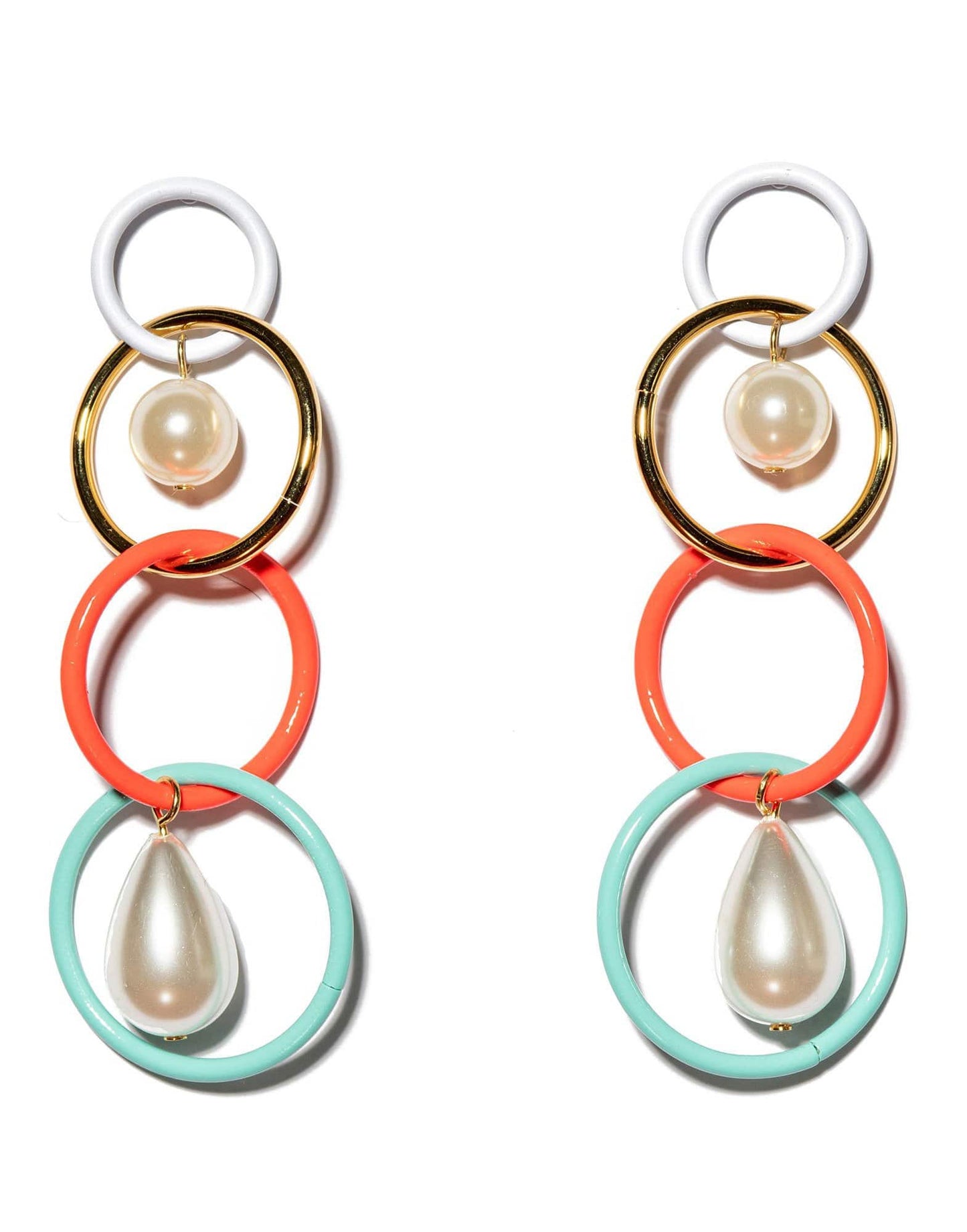LELE SADOUGHI DESIGNS-Linear Teardrop Earrings-RED