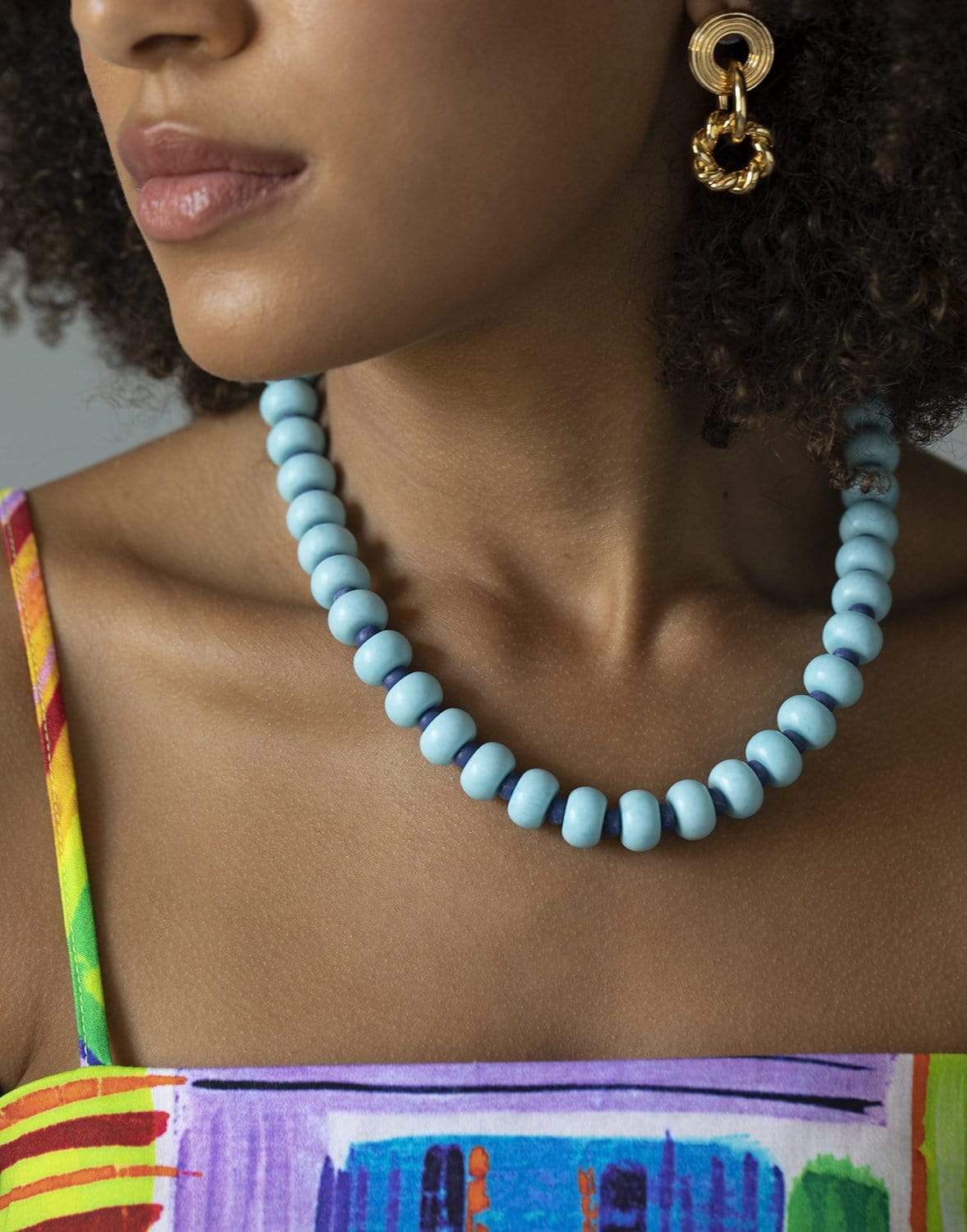 LELE SADOUGHI DESIGNS-Turquoise Beaded Country Club Necklace-TURQ