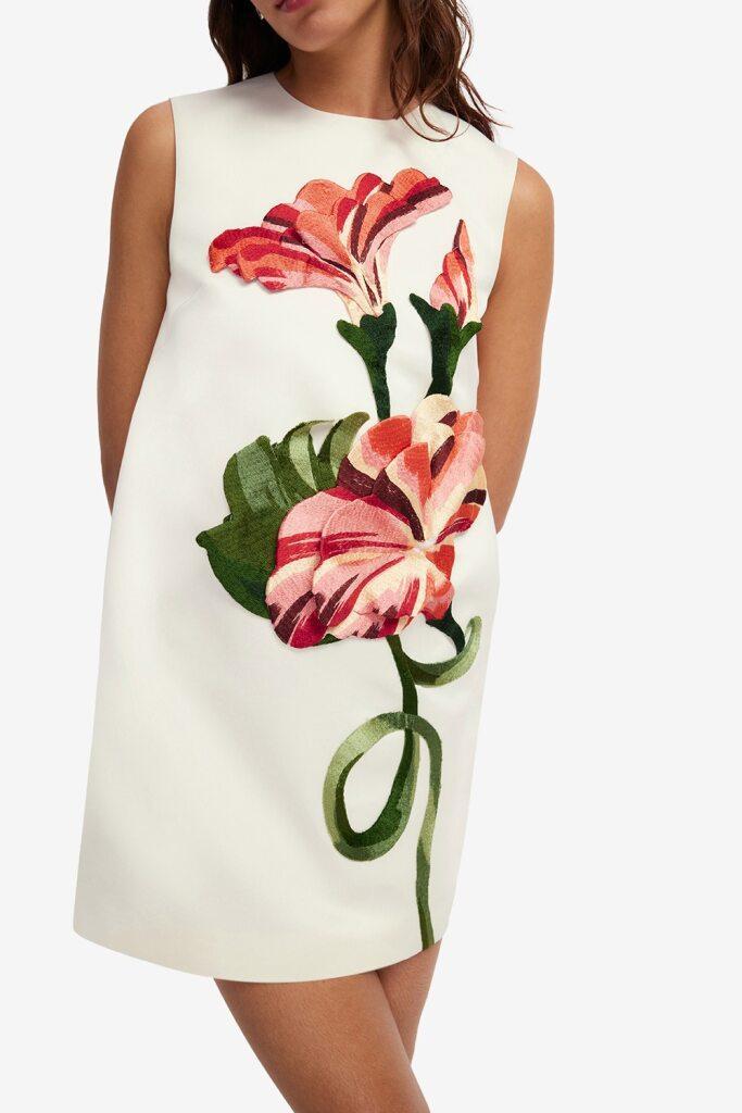 leo lin yvonne dress LEO LIN - Yvonne Appliqu Mini Dress