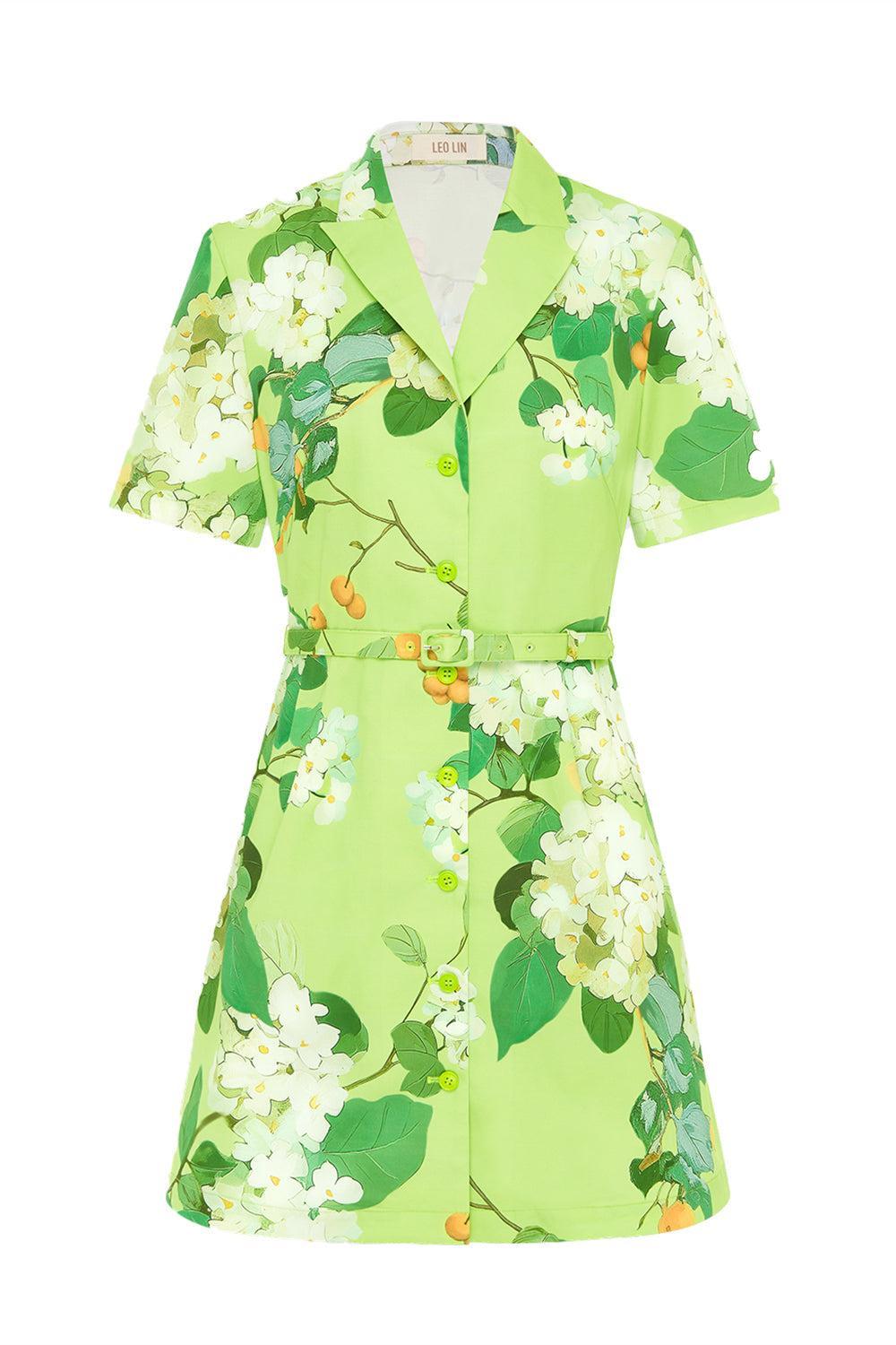 BRIGITTE DRESS-LIME-2-CLOTHINGDRESSCASUAL-LEO LIN