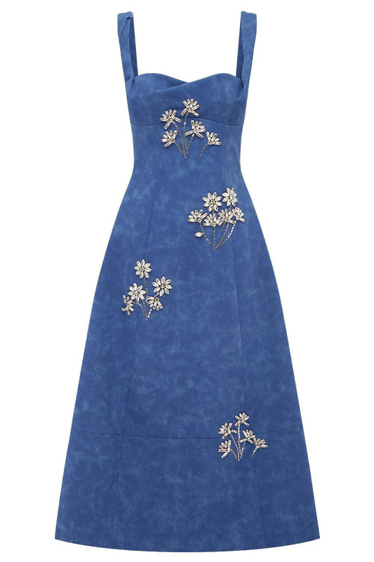 Beatrice Midi Dress - Azure