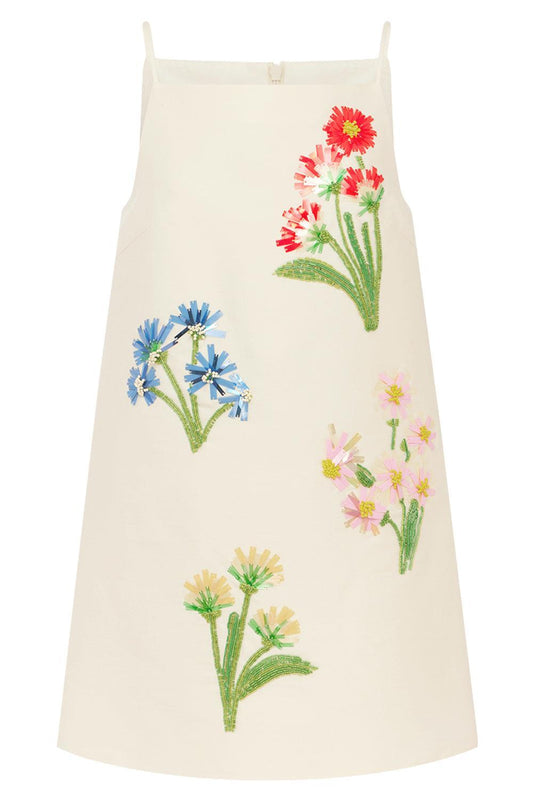 Leia Mini Dress - Wildflower-CREAM-2-CLOTHINGDRESSCOCKTAIL-LEO LIN