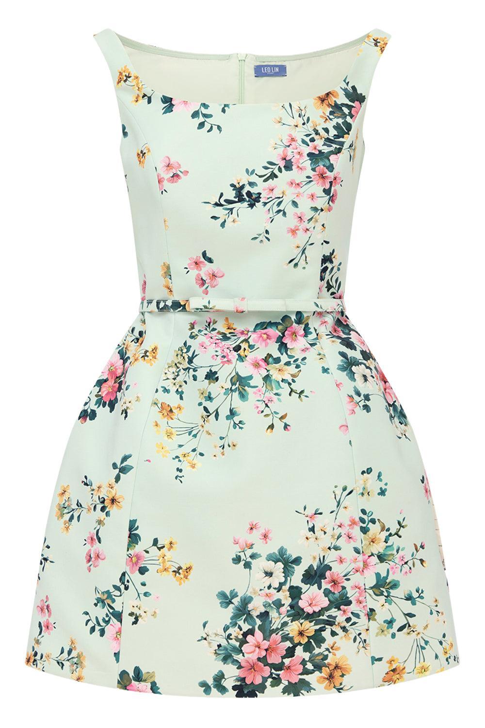 Lyra Mini Dress-FLORAL-2-CLOTHINGDRESSCOCKTAIL-LEO LIN