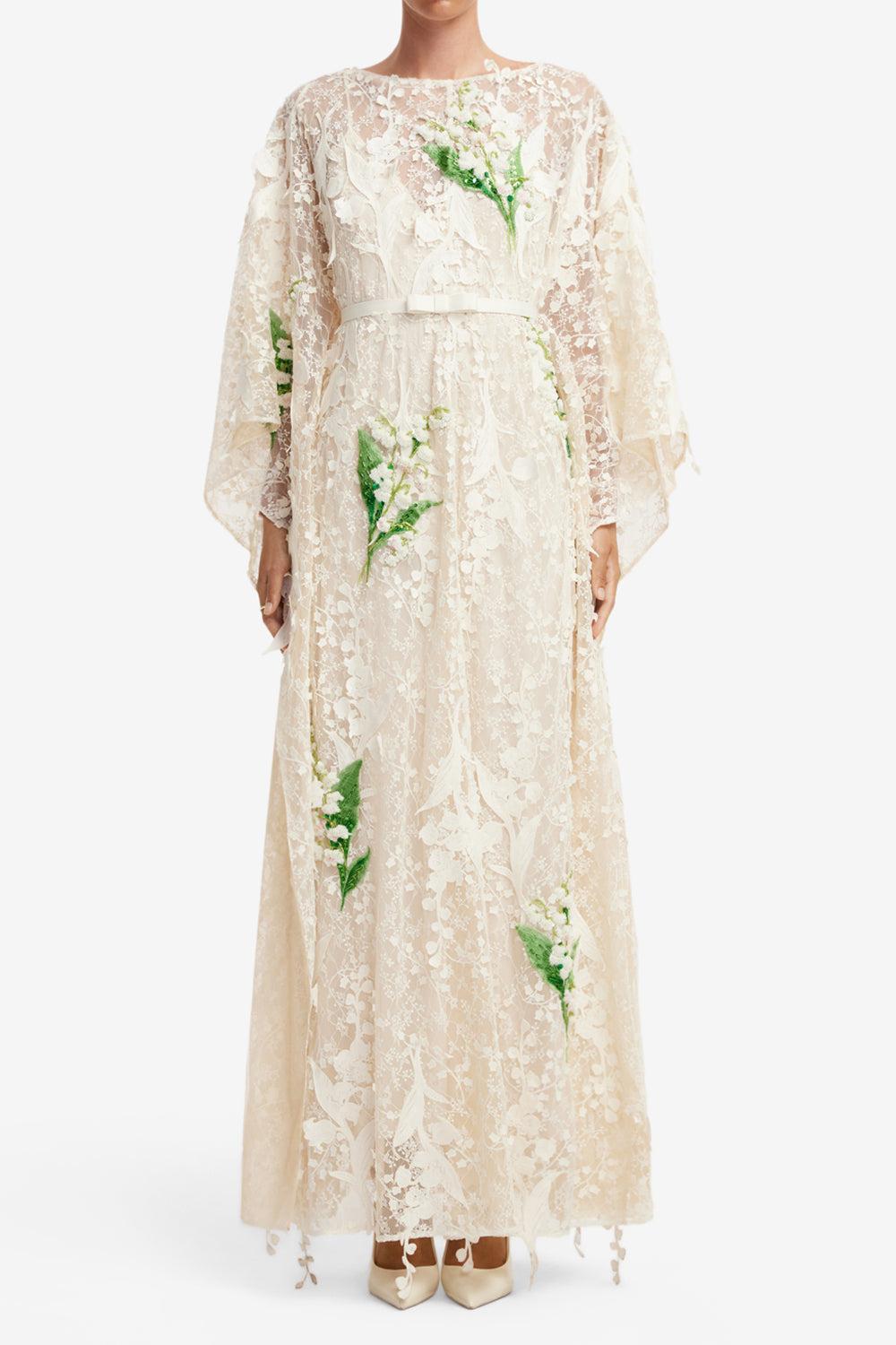 Willow Kaftan Maxi Dress-CREAM-S-CLOTHINGDRESSEVENING-LEO LIN