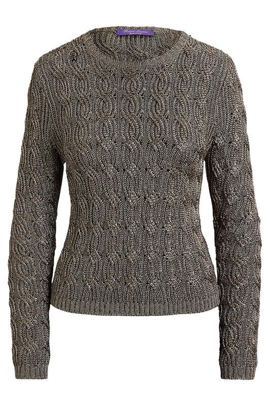 Metallic Crewneck Sweater