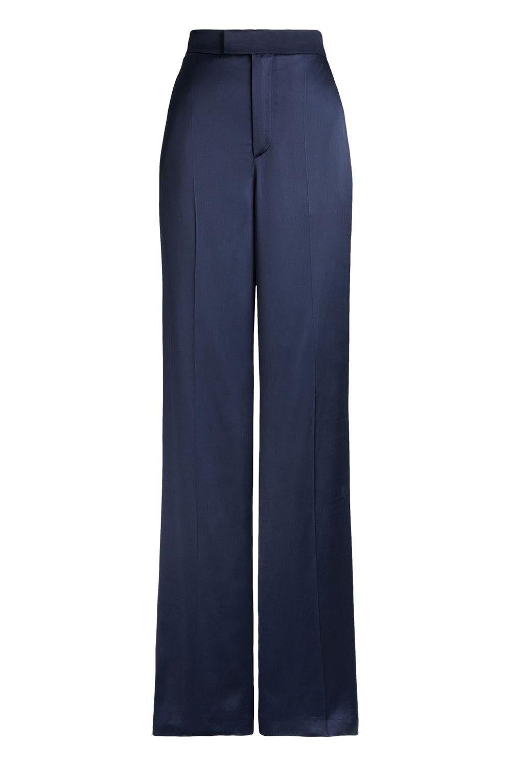 Dean Stretch Satin Pant-BLUE-4-CLOTHINGPANTWIDE LEG-RALPH LAUREN