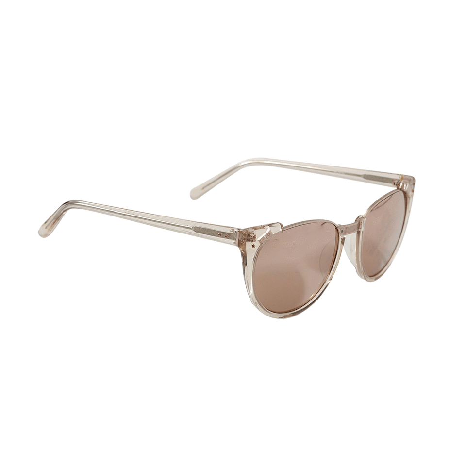 LINDA FARROW-Upside-Down Browline Sunglasses-ASH/ROSE GOLD