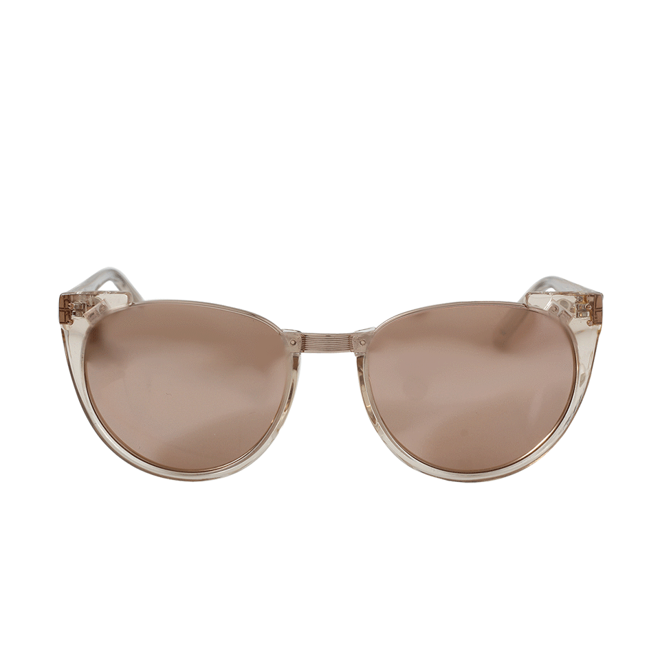 LINDA FARROW-Upside-Down Browline Sunglasses-ASH/ROSE GOLD