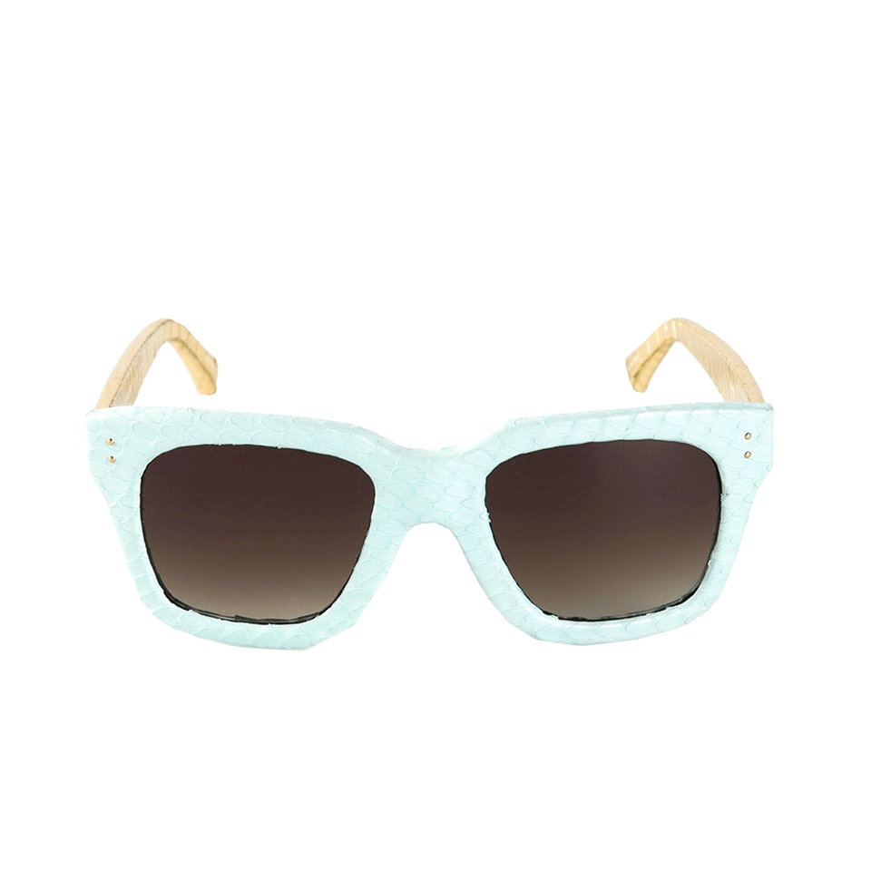LINDA FARROW-D-Frame Sunglasses-BLUE/GLD