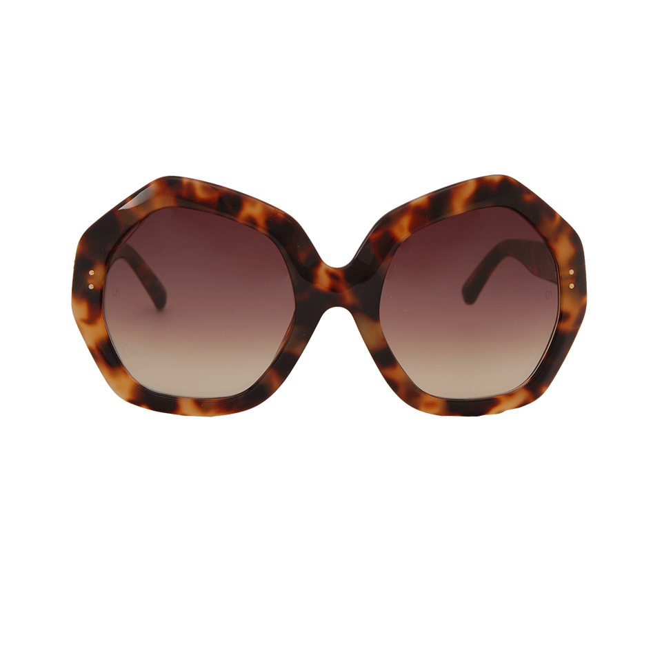 LINDA FARROW-Tortoise Shell Sunglasses-BROWN