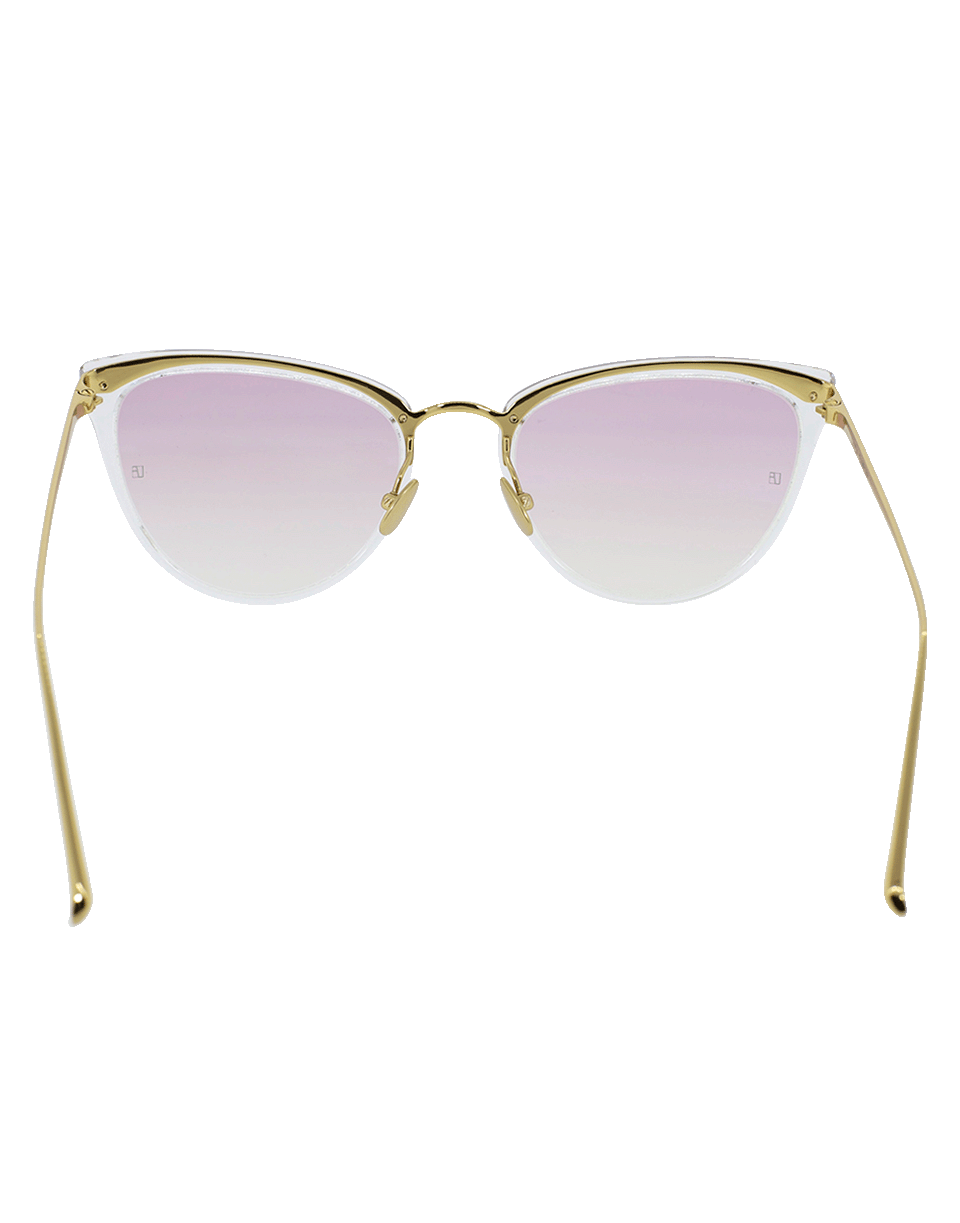 LINDA FARROW-Cat Eye Sunglasses-CLR/PNK