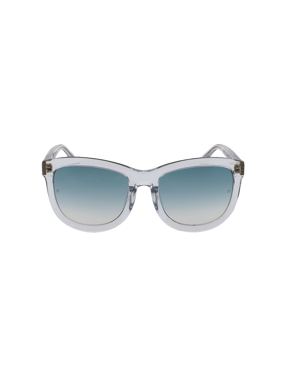 LINDA FARROW-Acetate Colored Sunglasses-CLR/TRQ