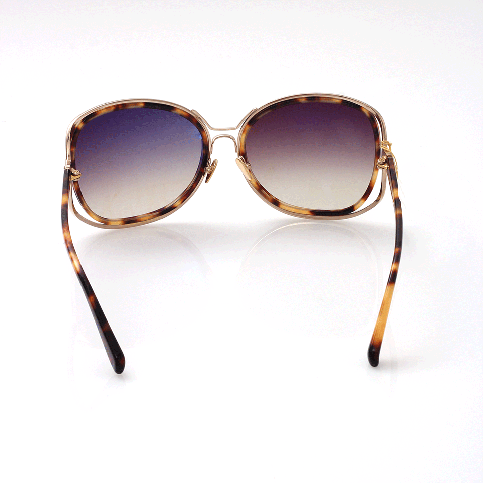 LINDA FARROW-166 Sunglasses-GLD/TORT
