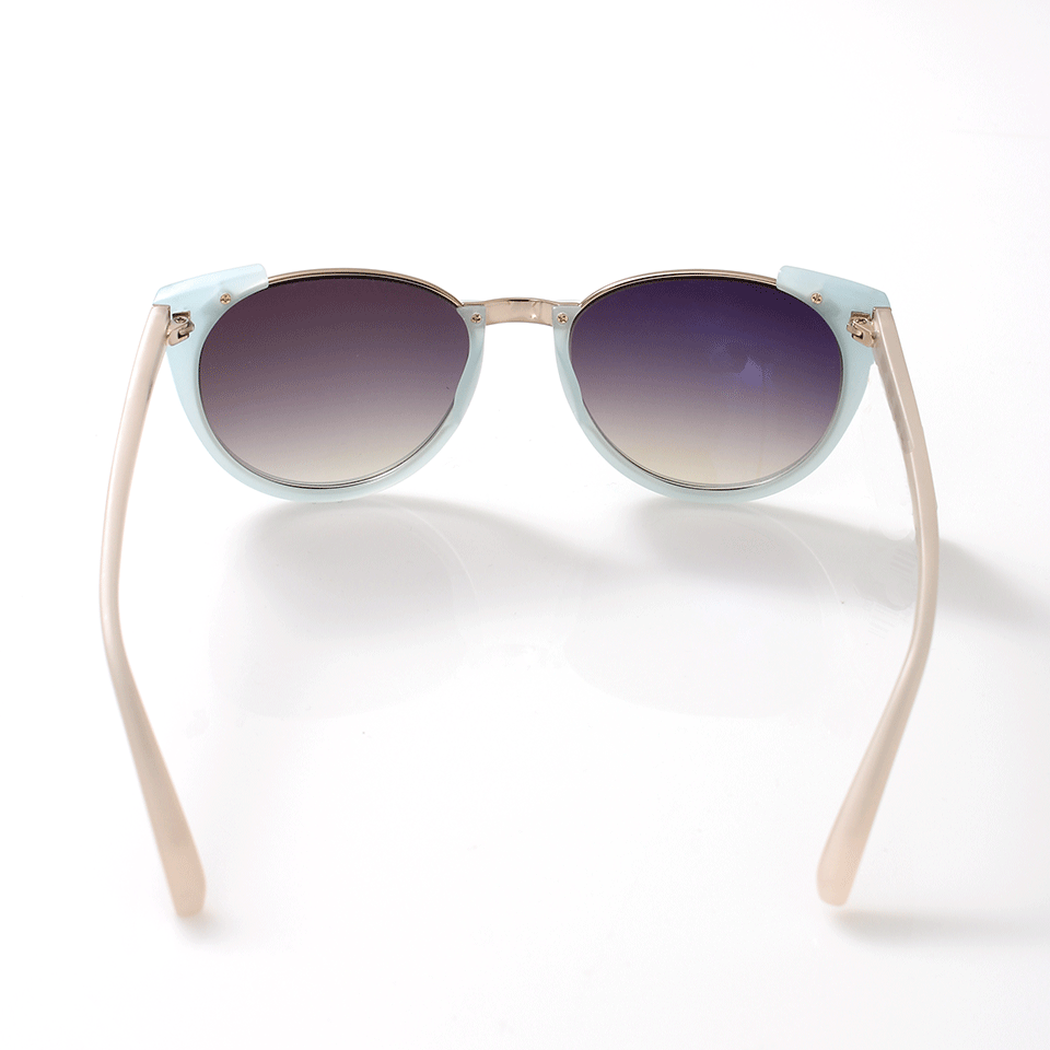 LINDA FARROW-Browline Sunglasses-MILK PNK