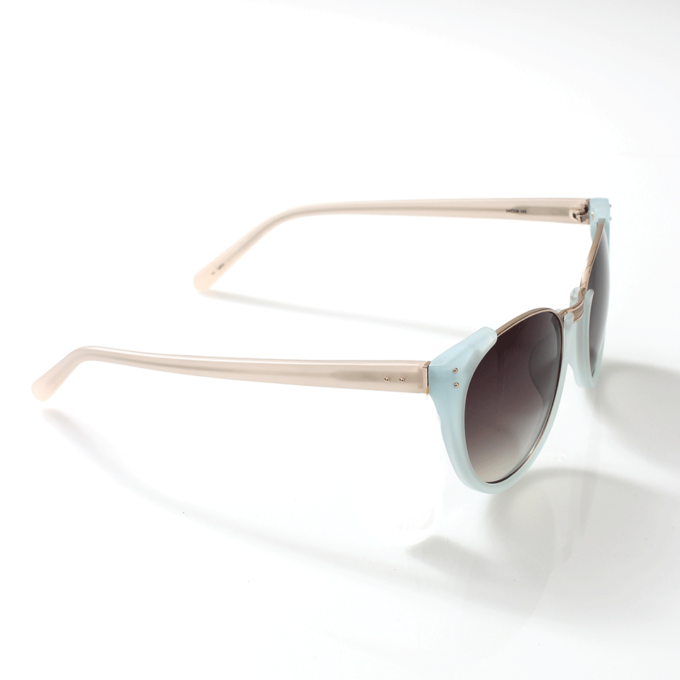 LINDA FARROW-Browline Sunglasses-MILK PNK