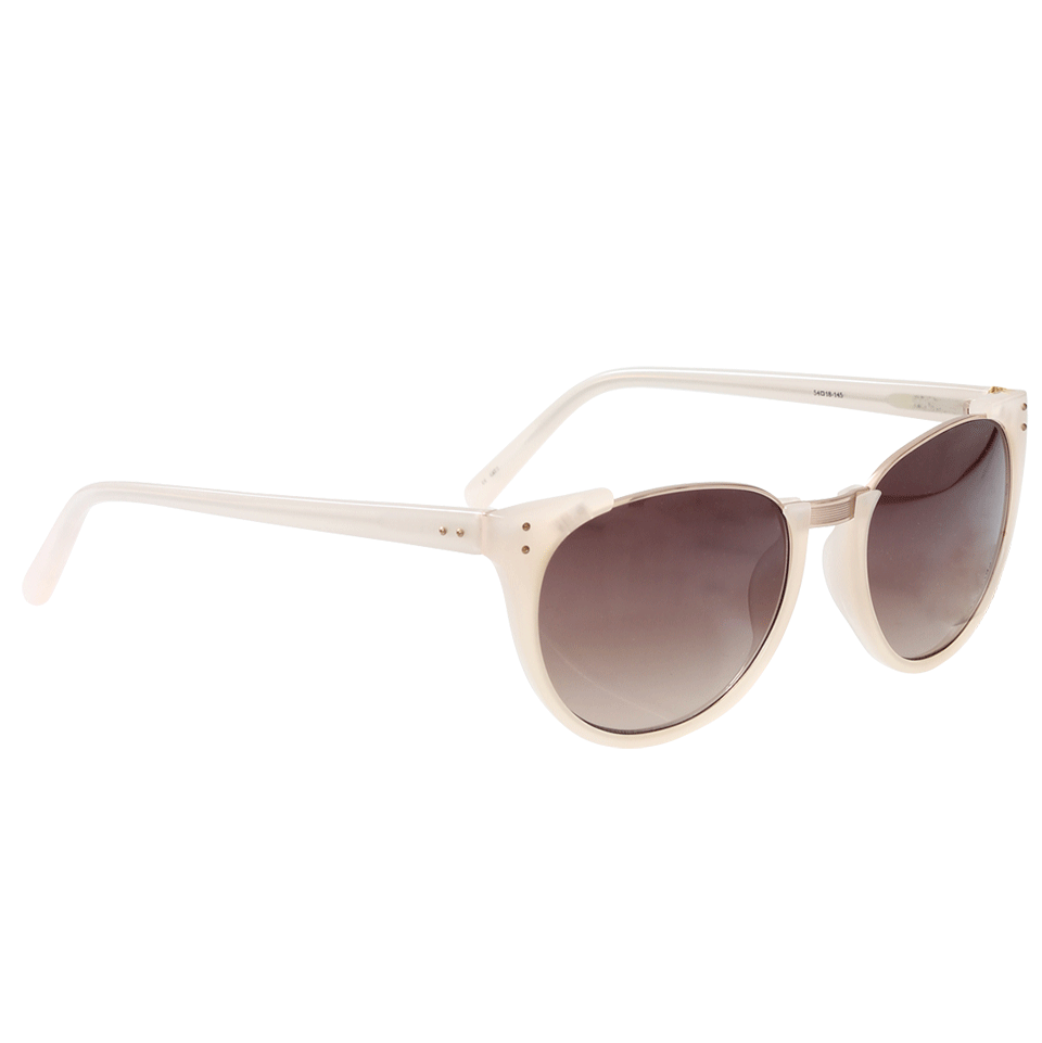 LINDA FARROW-Browline Sunglasses-MILKYPNK