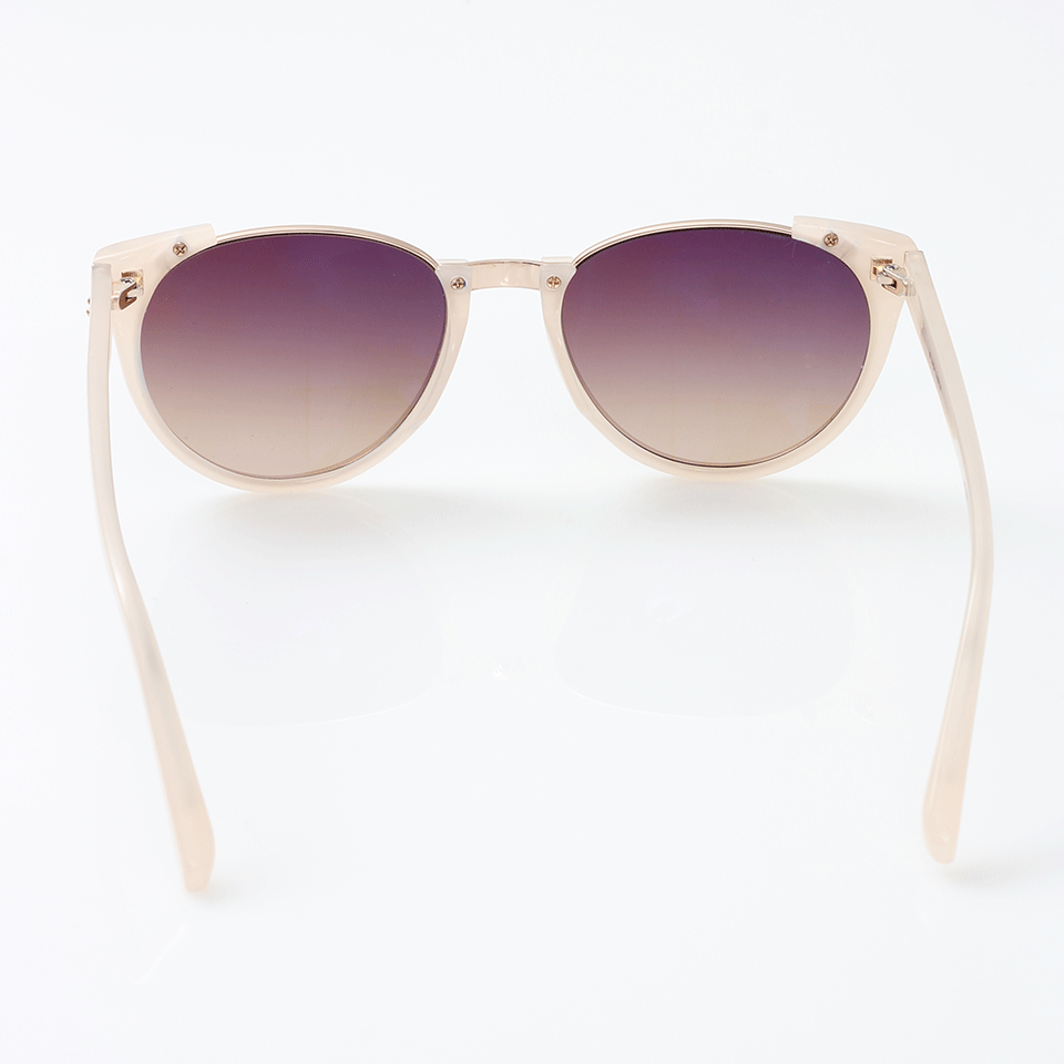 LINDA FARROW-Browline Sunglasses-MLKYPINK