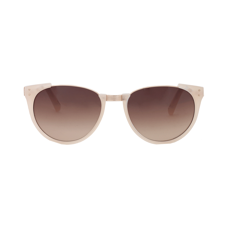 LINDA FARROW-Browline Sunglasses-MLKYPINK