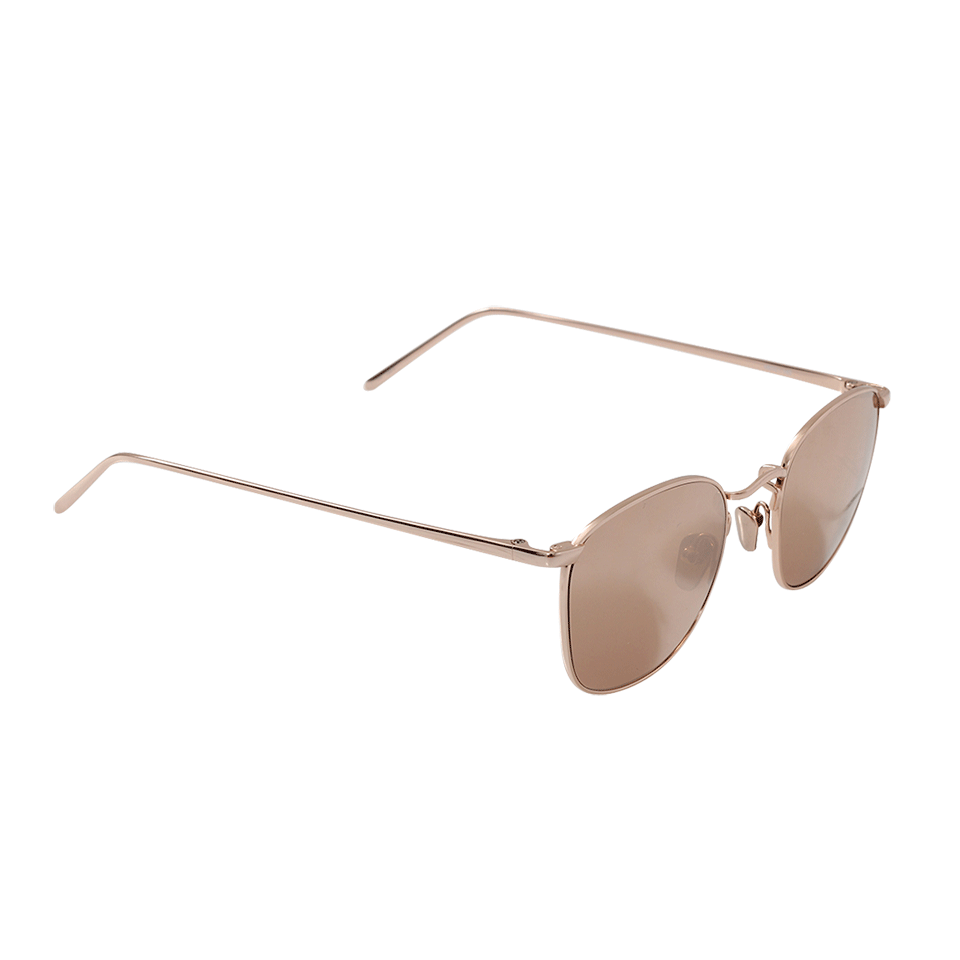 LINDA FARROW-Rose Gold Square Sunglasses-RG