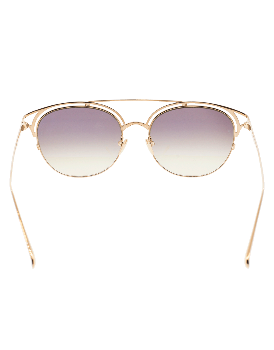 LINDA FARROW-Brow Bar Sunglasses-RG/MOCHA