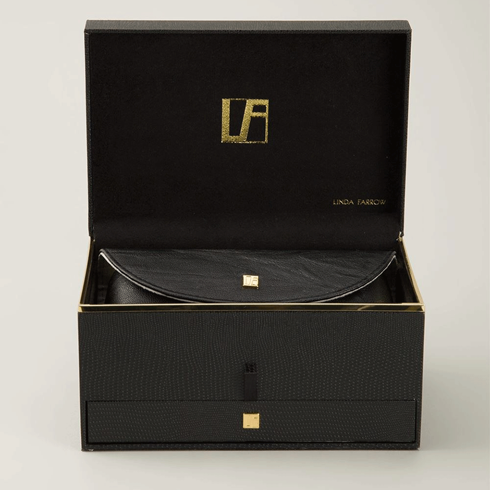 LINDA FARROW-Keyhole Sunglasses-ROSE GLD