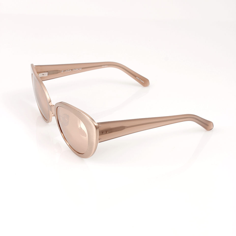 LINDA FARROW-Rose Gold Sunglasses-ROSE GLD