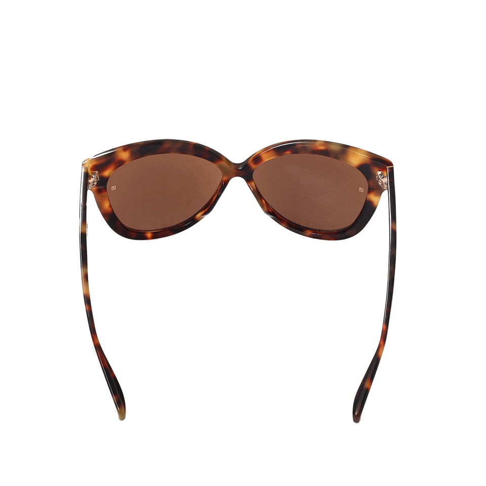 LINDA FARROW-Chunky Cat Eye Sunglasses-RSE/GLD
