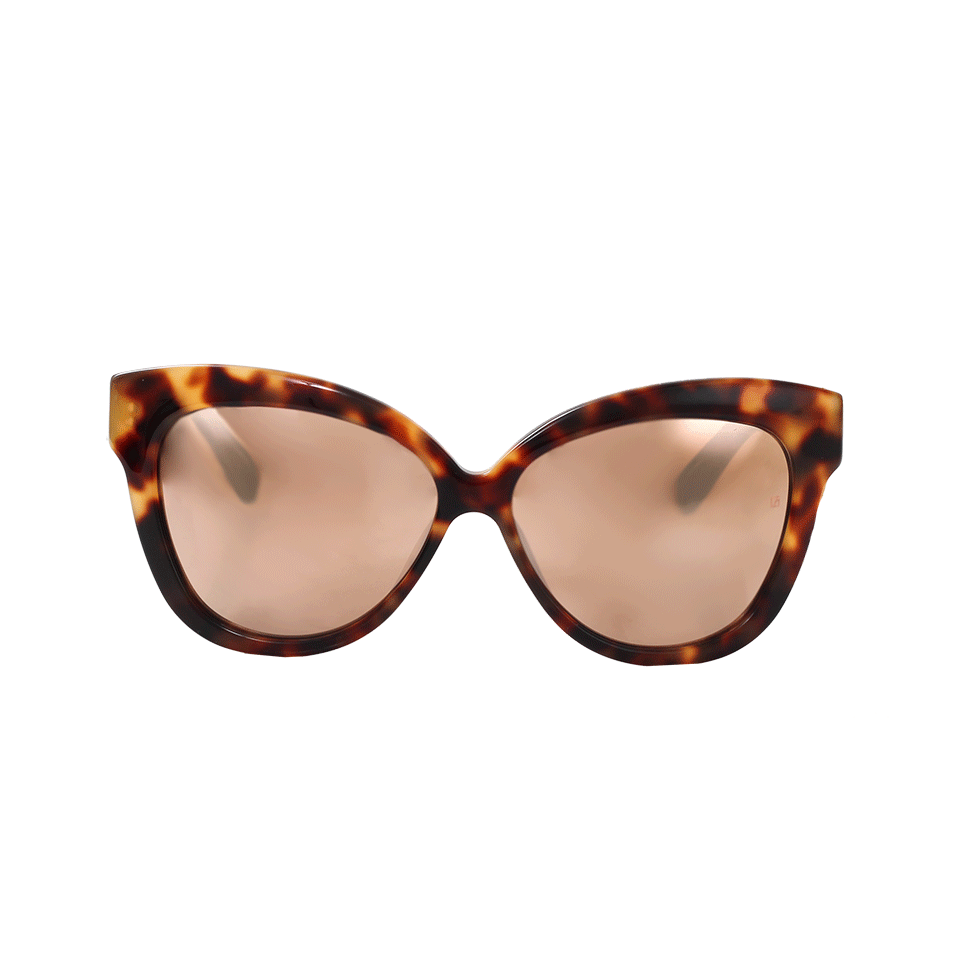 LINDA FARROW-Chunky Cat Eye Sunglasses-RSE/GLD