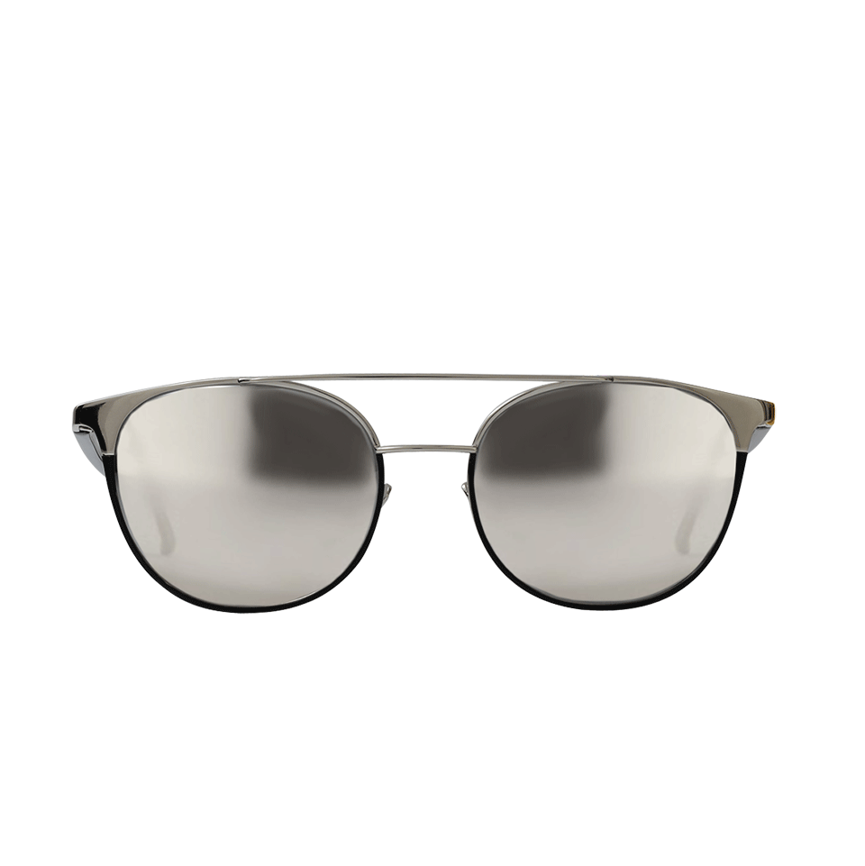 LINDA FARROW-Titanium And Black Acetate Sunglasses-WHT GOLD