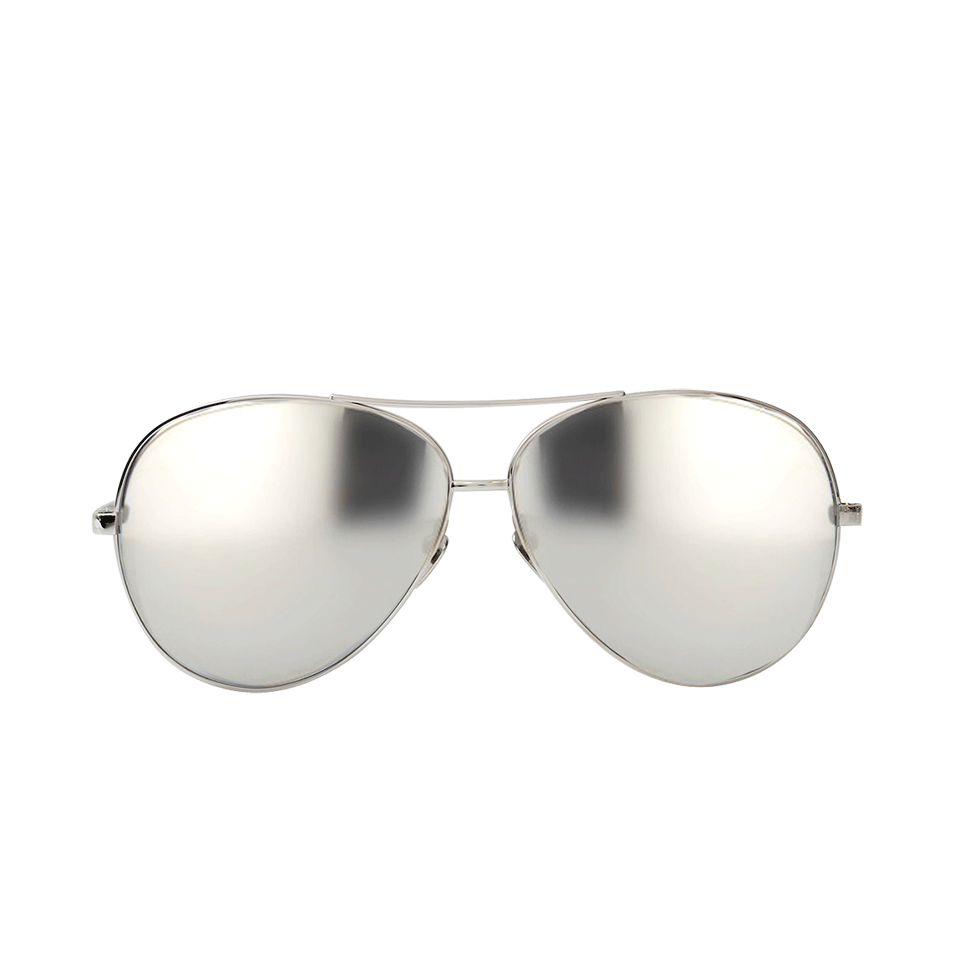 LINDA FARROW-White Gold Aviators-WHT GOLD