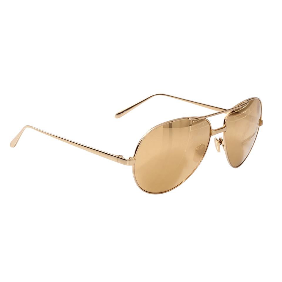 LINDA FARROW-Yellow Gold Aviators-YLW GLD