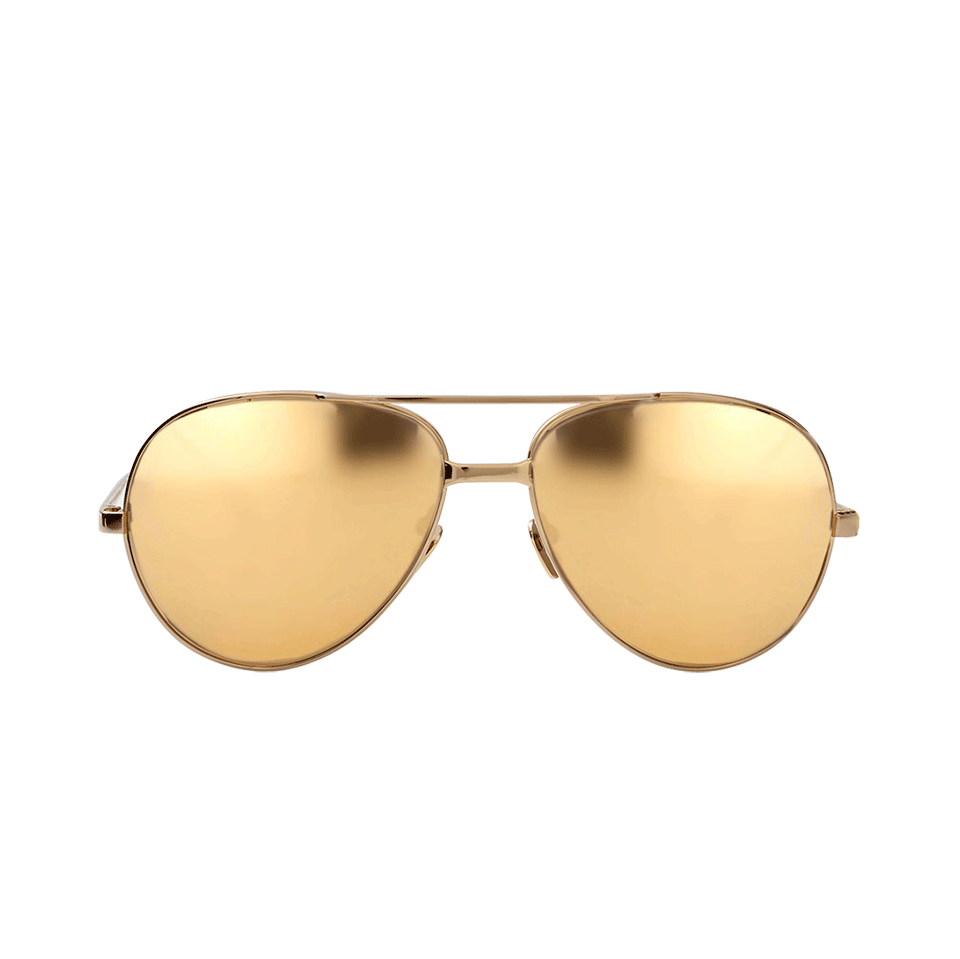 LINDA FARROW-Yellow Gold Aviators-YLW GLD