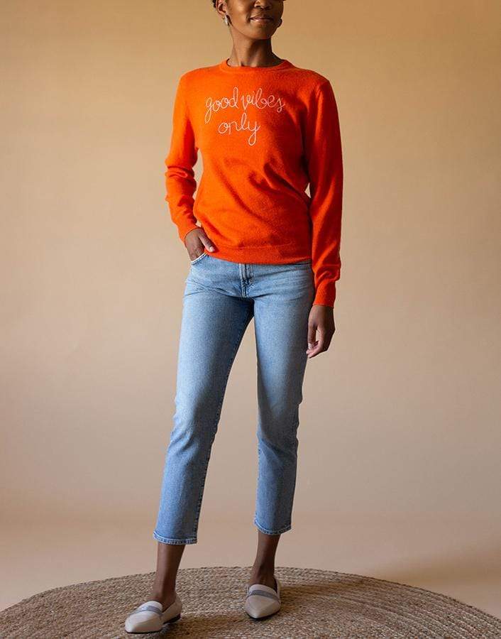 LINGUA FRANCA-Good Vibes Only Cashmere Sweater-