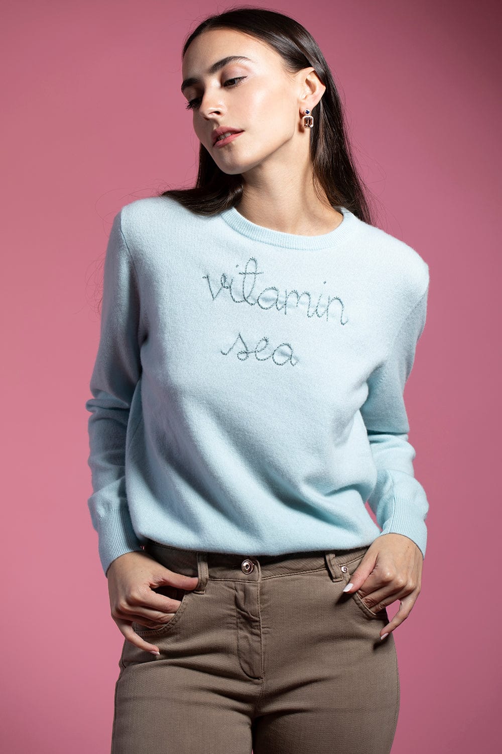 LINGUA FRANCA-Vitamin Sea Long Sleeve Crewneck-