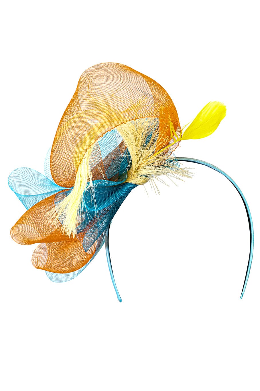 LISA BATTAGLIA-Fascinator - Orange-MULTI