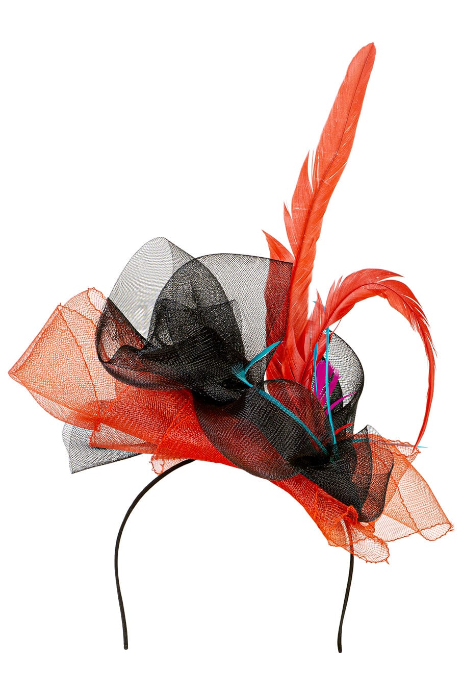 LISA BATTAGLIA-Fascinator - Red-MULTI