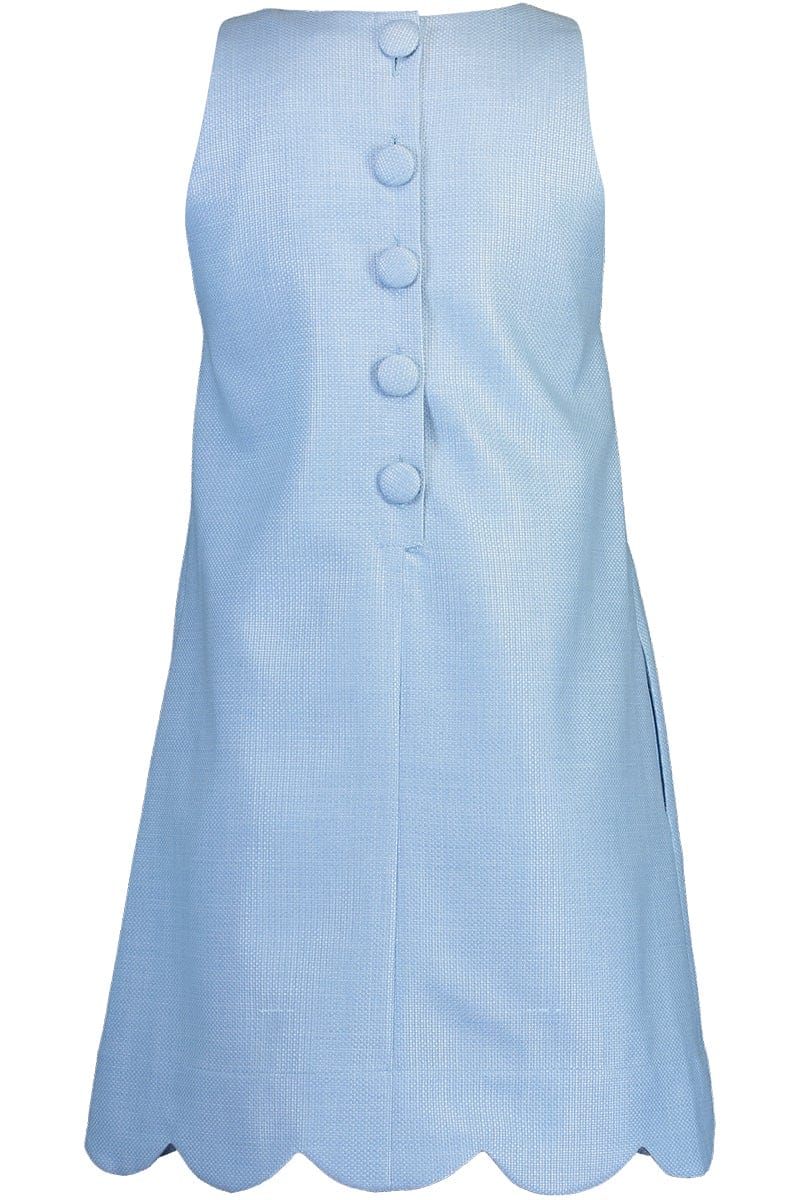 LISA MARIE FERNANDEZ-Scallop Shift Dress Mini-