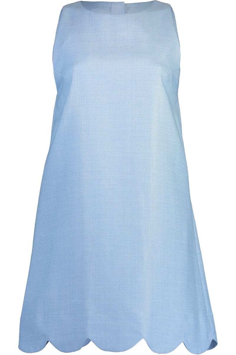LISA MARIE FERNANDEZ-Scallop Shift Dress Mini-