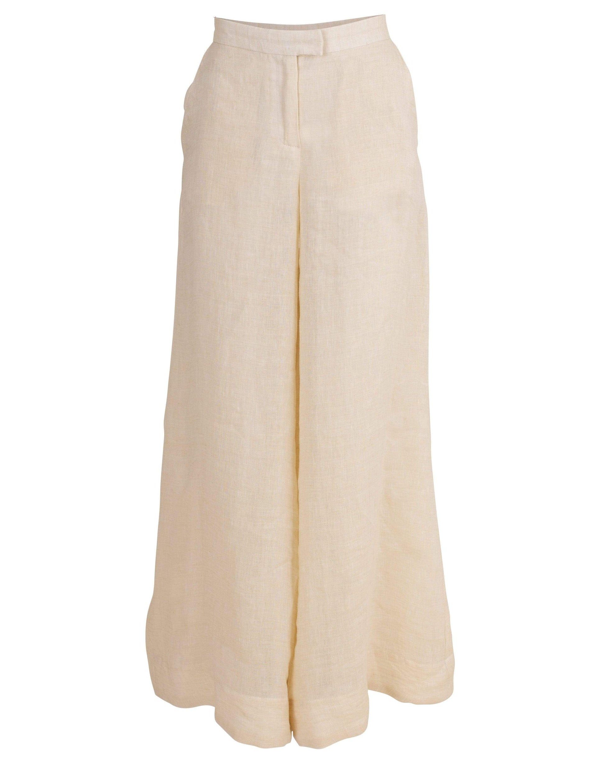 LISA MARIE FERNANDEZ-Linen Wide Leg Pant-
