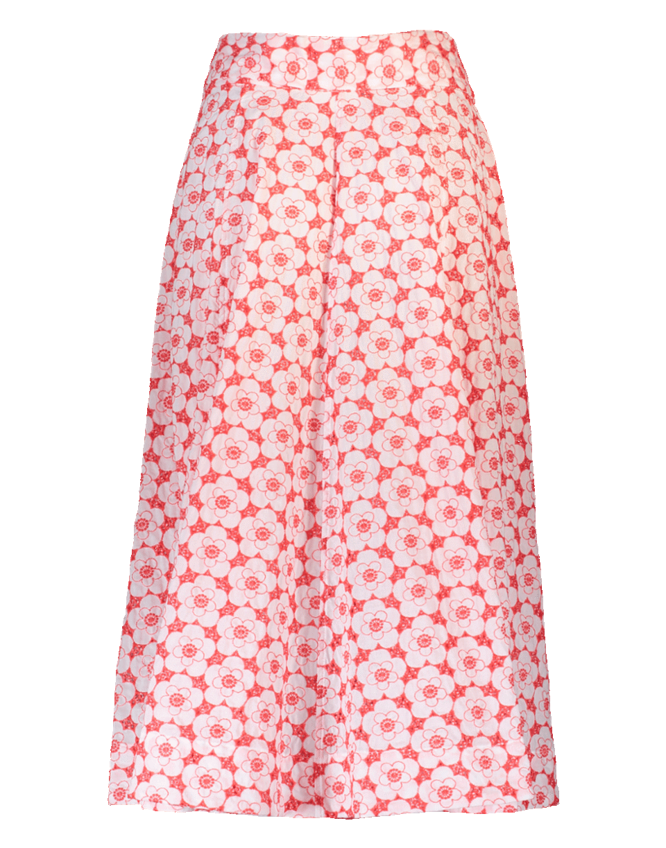 LISA MARIE FERNANDEZ-Tomato And Cream Eyelet Skirt-