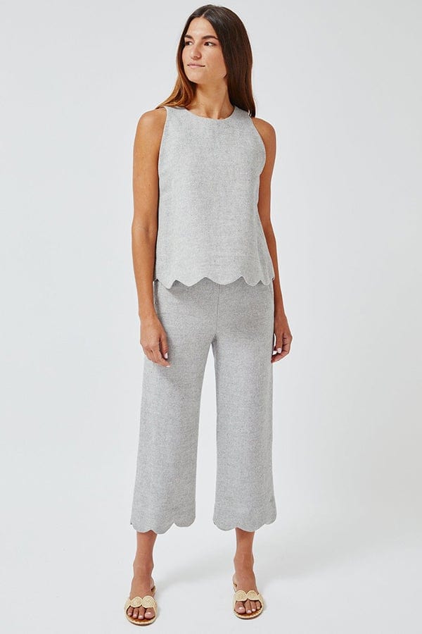 LISA MARIE FERNANDEZ-Scallop Trapeze Top-