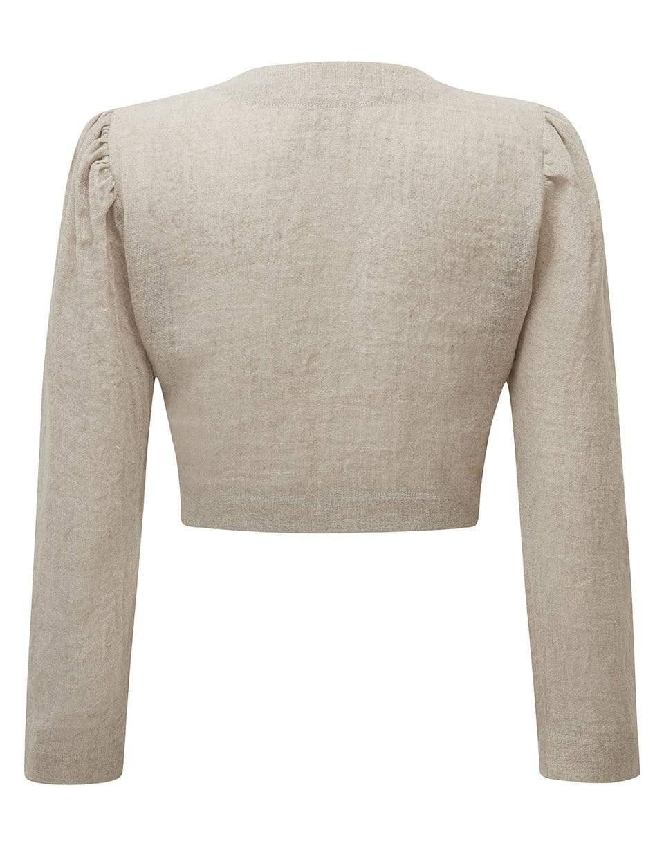 LISA MARIE FERNANDEZ-Linen Tie Blouse-