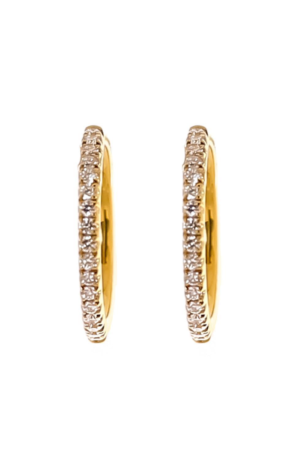 Diamond Hinge Hoop Earrings-YELLOW GOLD-JEWELRYFINE JEWELEARRING-LISA NIK