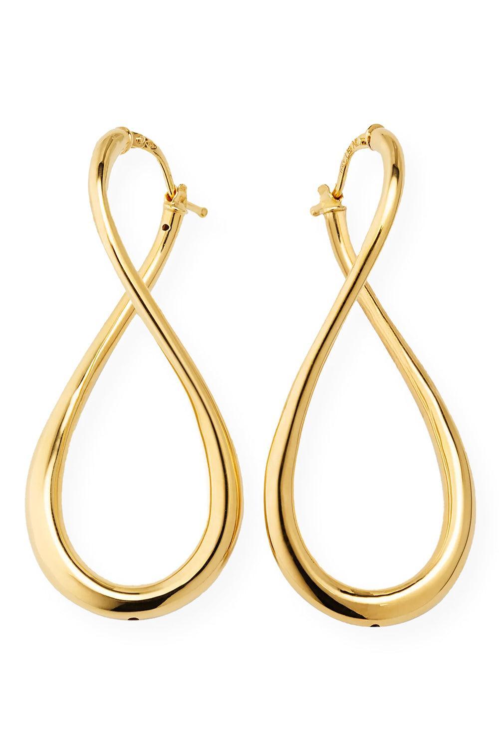 Golden Dreams Collection Curved Drop Earrings-YELLOW GOLD-JEWELRYFINE JEWELEARRING-LISA NIK