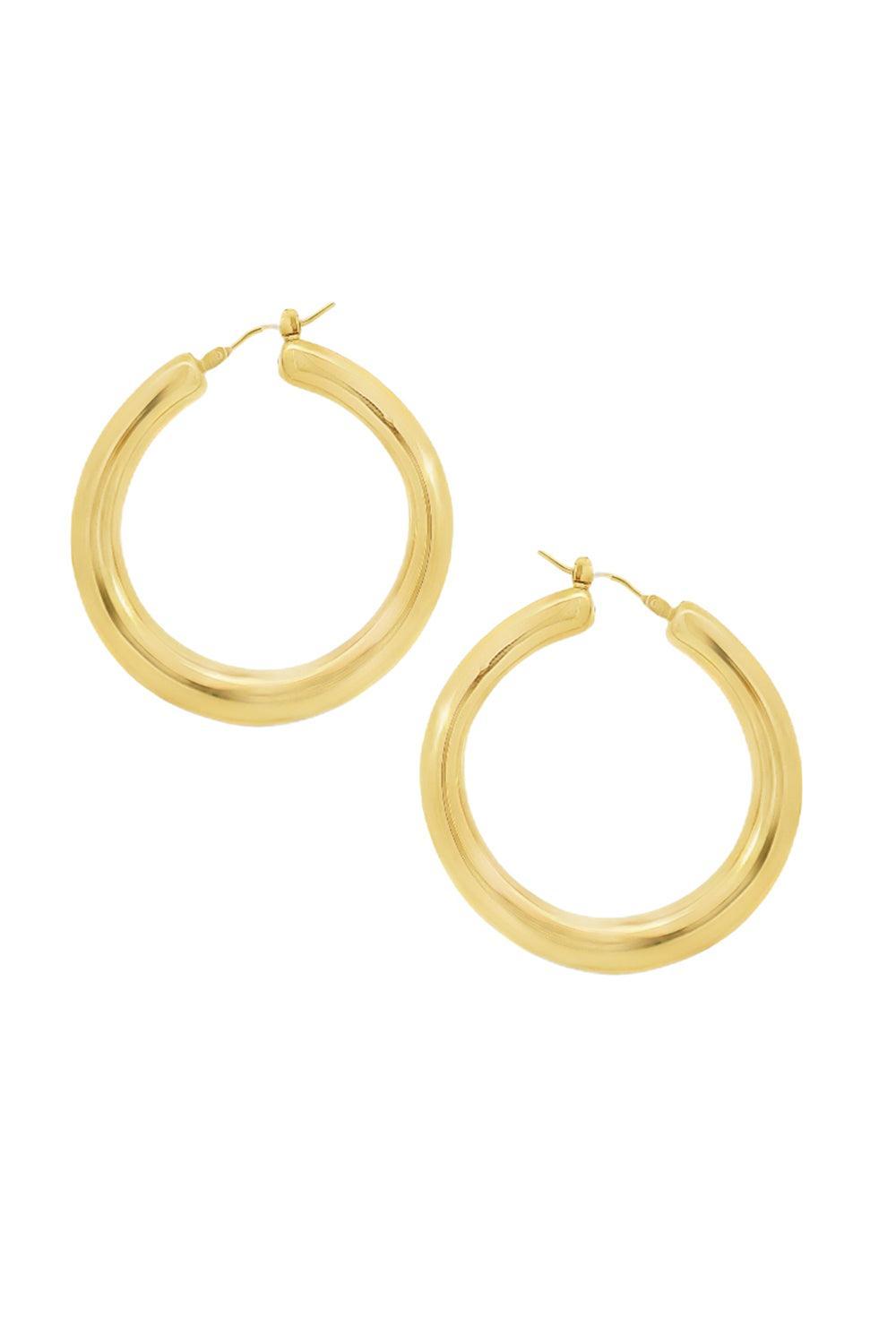 Round Hoop Earrings
