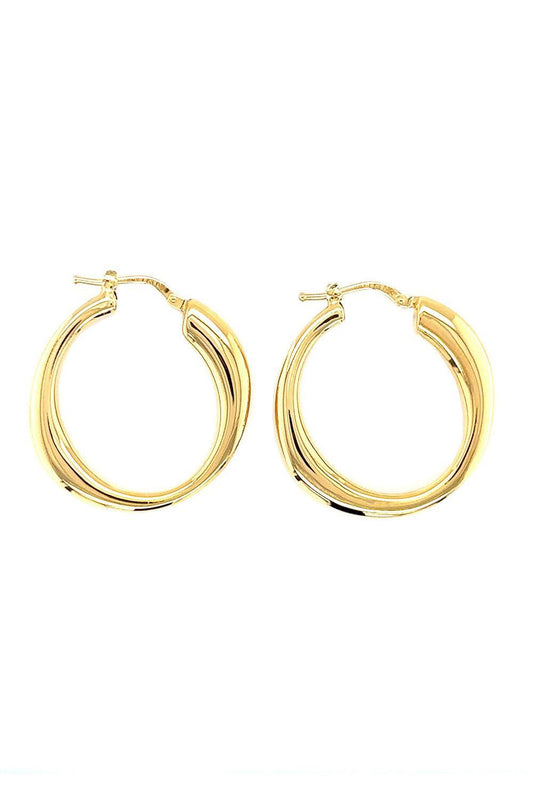 Thin to Thick Round Hoop Earrings-YELLOW GOLD-JEWELRYFINE JEWELEARRING-LISA NIK