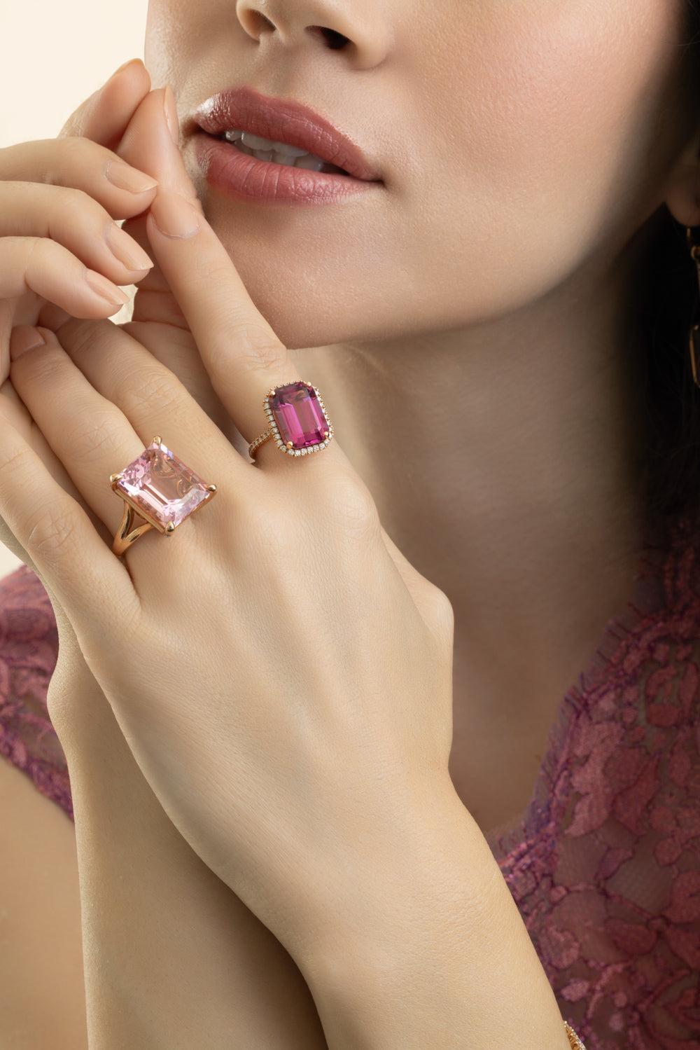 Pink Morganite Ring-ROSE GOLD-5.75-JEWELRYFINE JEWELRING-LISA NIK